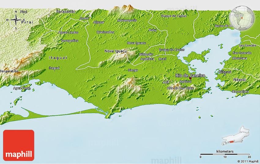 γεωγραφικό χάρτη του Ρίο