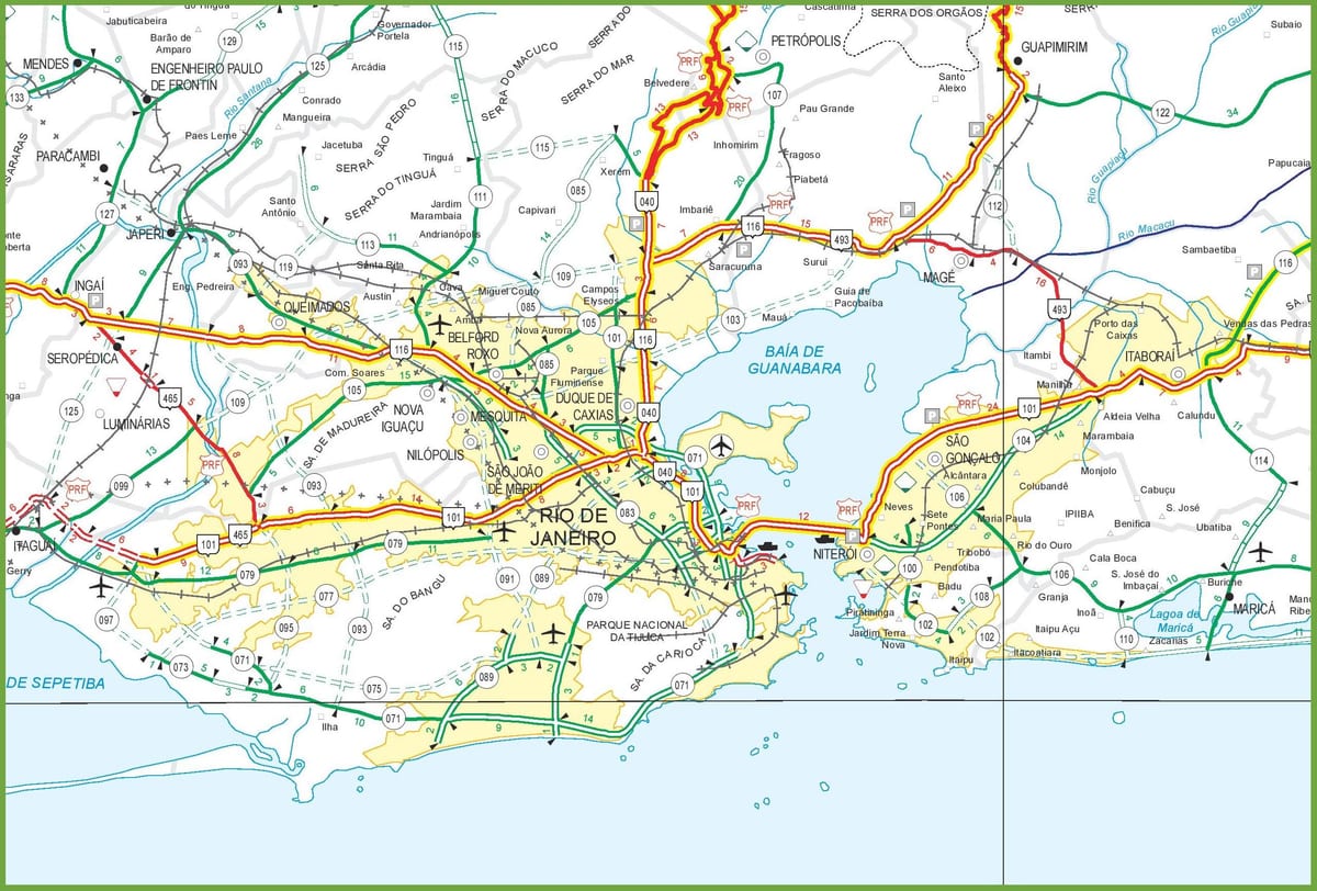 Ρίο ντε Τζανέιρο οδικό χάρτη