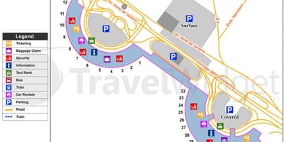 Ο χάρτης του Ρίο ντε Τζανέιρο συναυλία αεροδρόμιο