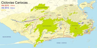 Ρίο ντε Τζανέιρο ποδήλατο χάρτης