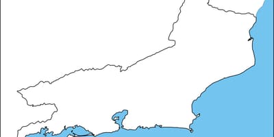 Ρίο ντε Τζανέιρο περίγραμμα χάρτη
